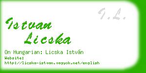 istvan licska business card